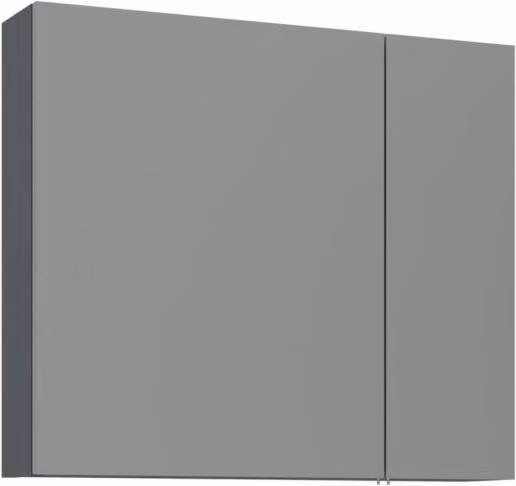 Mobile da bagno con specchio "Bari 80" - 75 x 16 x 66 cm - Antracite opaco