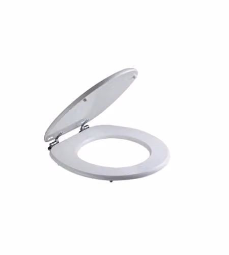 Sedile WC Universale Antibatterico Bianco MDF - Cerniere Metallo - Comfort e Igiene
