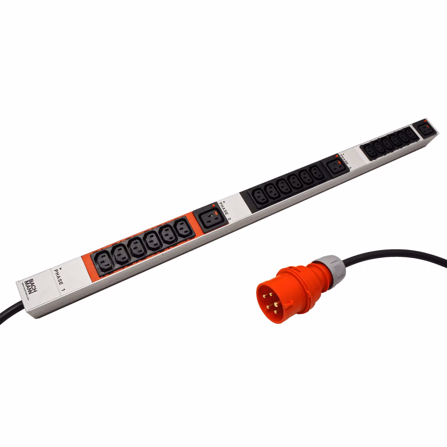 Bachmann IT PDU Basic - Verticale - Unità di distribuzione dell'energia (montabile su rack) - AC 400 V - 3 fasi - ingresso