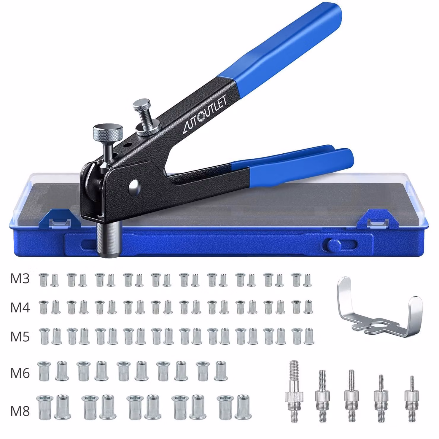 Kit di strumenti per inserti filettati a rivetto, modello 86-Delige