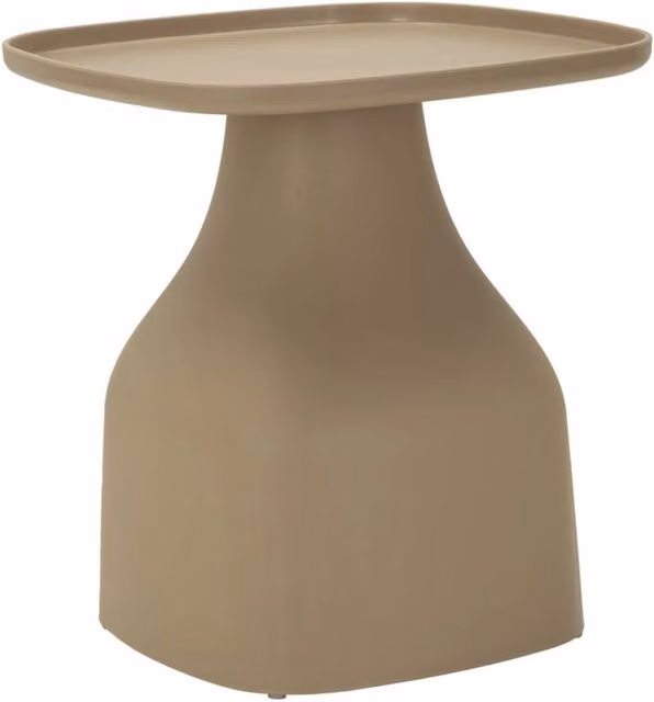 Tavolino da salotto Gea Vikasa Home in plastica beige L/P/H: 48 x 48 x 50 cm