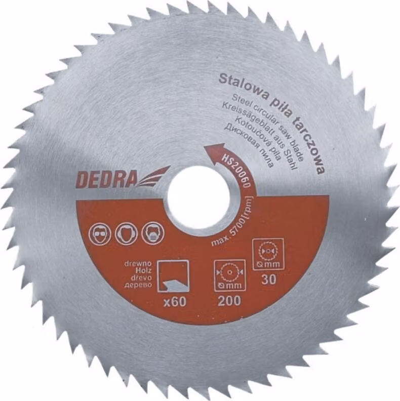 Sega Circolare In Acciaio Per Legno Dedra Hs40060 60 Denti, 400X30Mm
