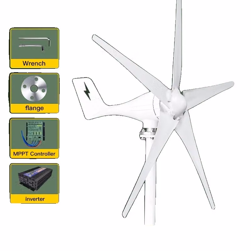 Generatore eolico, potenza 3000W, opzioni di tensione, sistema di rete autonomo 1, 1000W, 24V