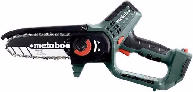 Metabo MS 18 LTX 15 Potatore a batteria con lama da 15 cm, velocità catena 5 m/s, colore Nero e Verde, peso 1,6 kg