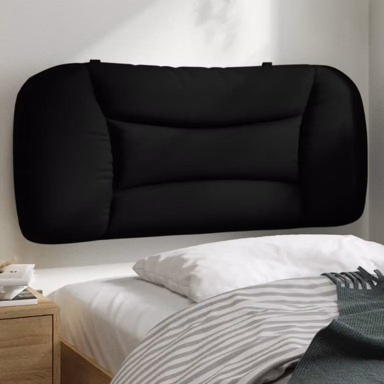 Cuscino Testiera vidaXL Hvar Nero in Tessuto con Larghezza: 90 cm