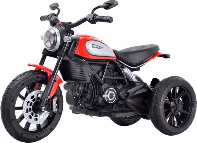 Moto Elettrica per Bambini Licenza Ufficiale Ducati Scrambler 12V 3,5Ah Rosso