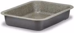 Lasagnera rettangolare in alluminio antiaderente Happy Stone Grigio pietra Mamù L: 30 cm, P: 22 cm