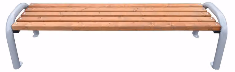 Casa Padrino Parkbank: Panca da esterno, colori naturali/grigio, 192 cm. Panca per parchi e giardini, ideale per l'arredamento da esterno