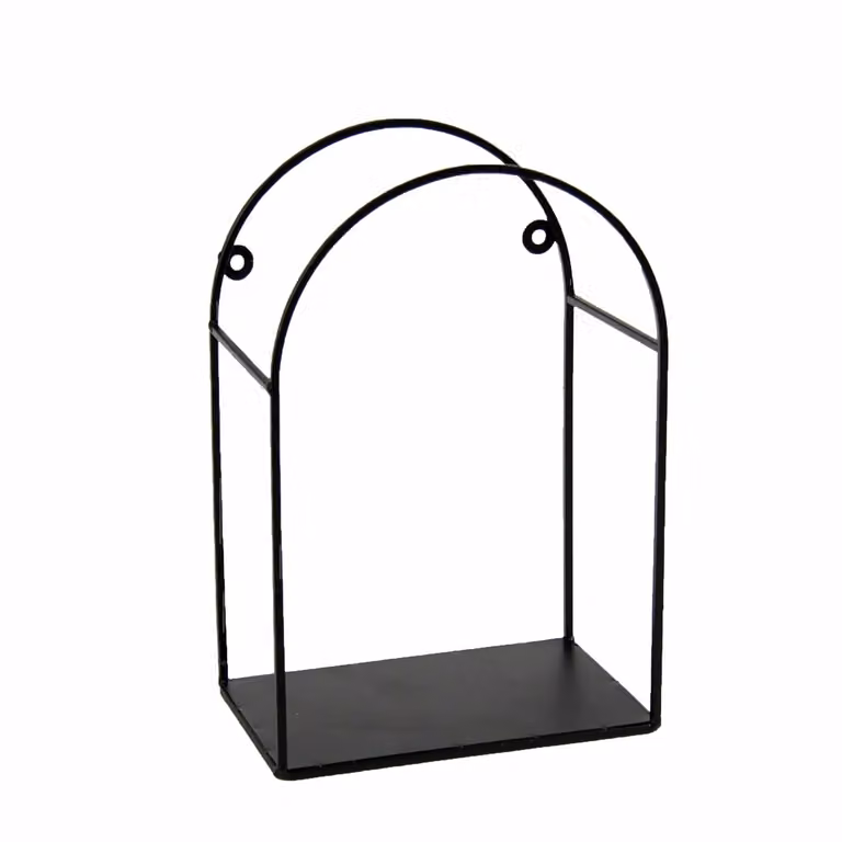 GICOS Mensola da parete in metallo nera Serie Industrial Altezza: 30 cm