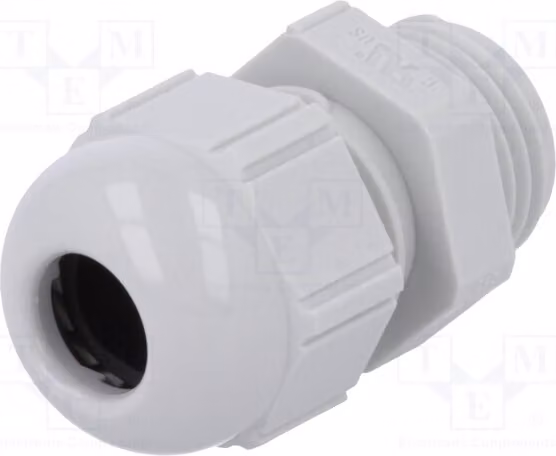 1 x Raccordo per cavo, grigio chiaro, codice 53018010, materiale: IP68, PG9