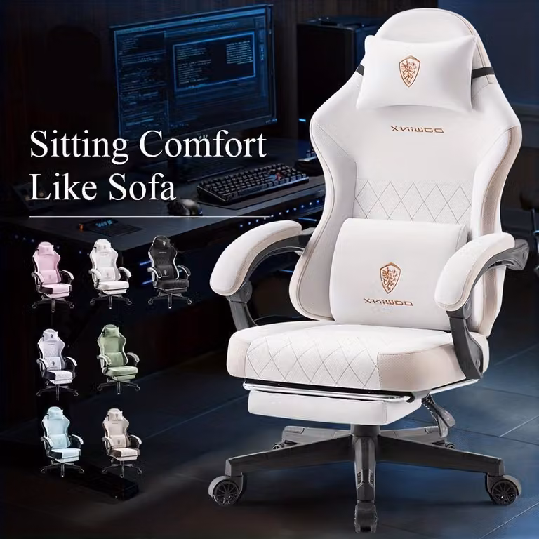 Sedia ergonomica da gaming - Sedia da ufficio - Sedia per computer - Sedia da ufficio - Sedia da corsa nera