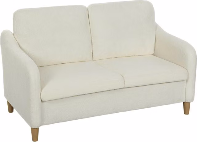 Divano 2 posti ¨C Xylo ¨C tessuto effetto pelliccia sherpa crema 137 cm