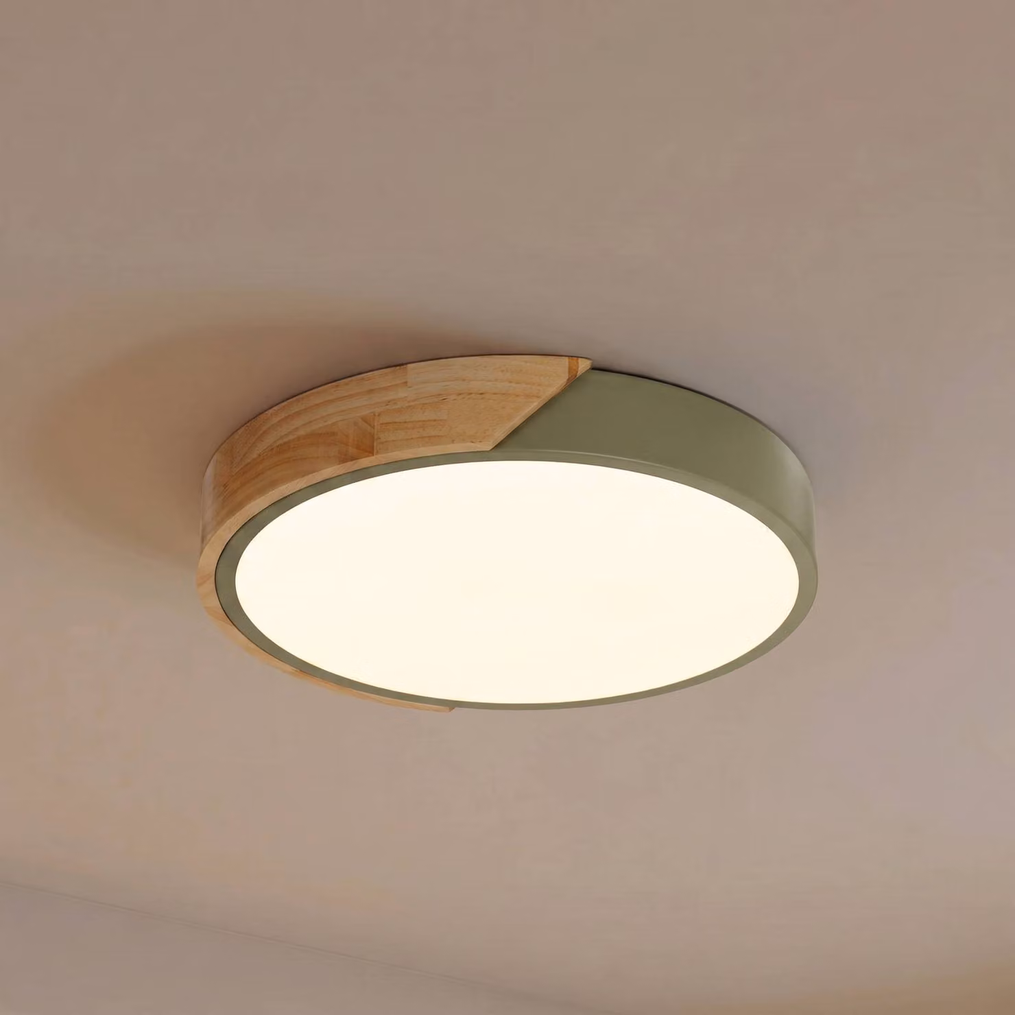Plafoniera soffitto Lynorri PRIOS, Verde, Soggiorno / Sala da pranzo, Plastica, Moderno, Plafoniera