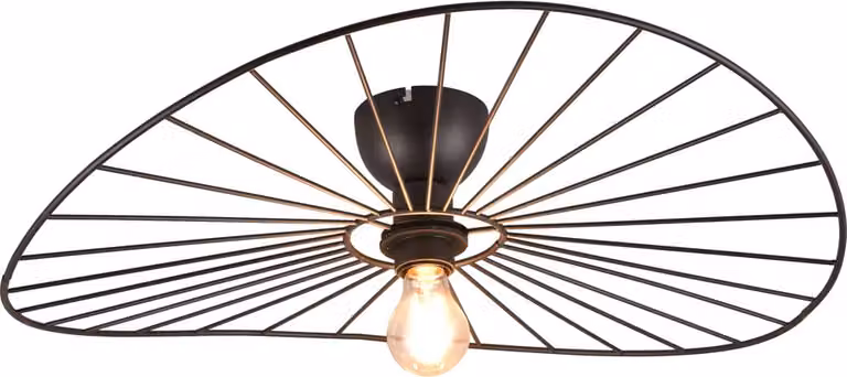 Reality Chapeau plafoniera E27 ⌀60cm nero opaco