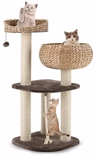 Albero per gatti FANTASK, con cuccette, tiragraffi per gatti, struttura multifunzionale per l'attività e l'arrampicata