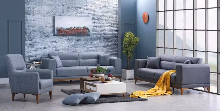 Sofagarnitur Sofa Couch Polster Sitzgarnitur Sitzpolser Sitzlandschaft 3+3+1