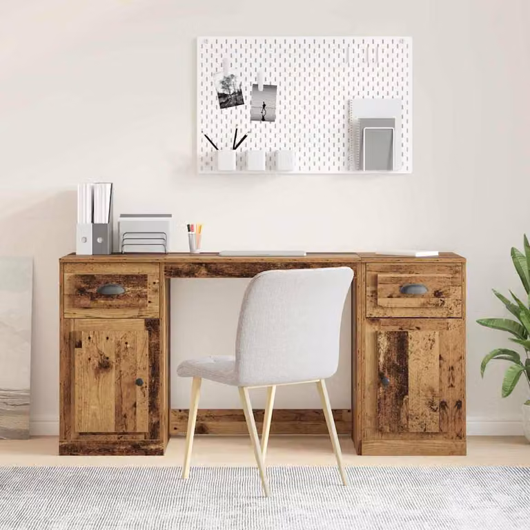 Scrivania da ufficio vidaXL in legno marrone con design minimalista L: 154,5 cm, P: 50 cm, H: 75 cm
