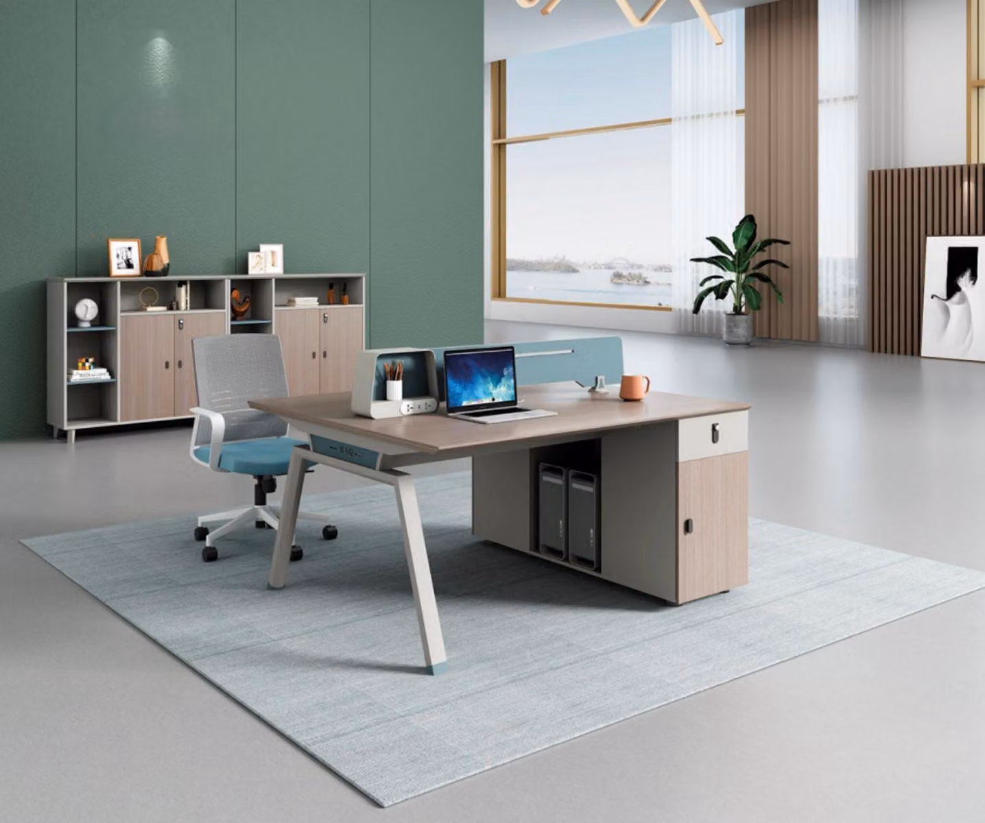 Bürotisch Teamarbeitsplatz Workstation Co Working Tisch Insel Schreibtischsystem