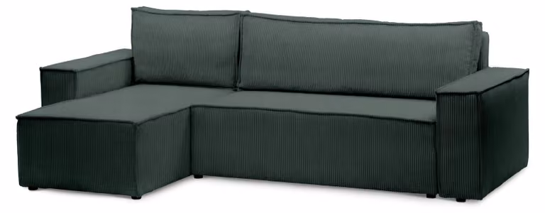 Divano a tre posti con funzione letto, modello Agi, colore verde bosco