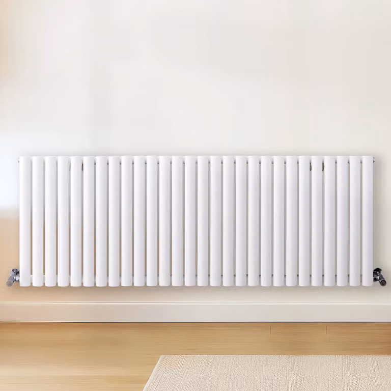 Radiatore di Design Orizzontale  Bianco -  600mm x 1652mm  - Pannello Singolo  - Revive