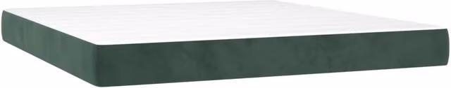 Materasso a Molle Insacchettate Rigidit¨¤ Media Verde Scuro 180x200x20 cm in Velluto