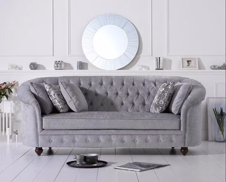 Chesterfield Sofa Couch Polster Leder Couchen Polster Garnitur 3 Sitzers