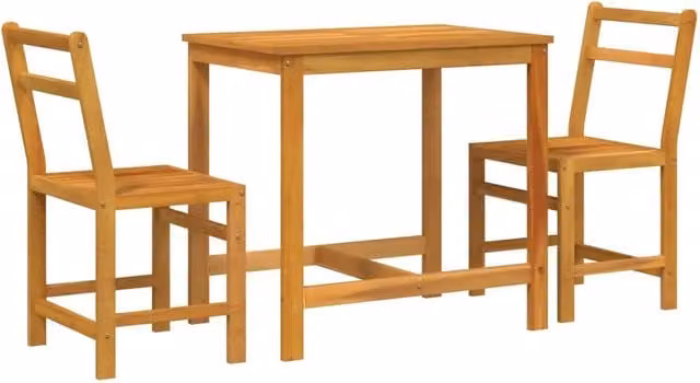 Set da balcone e giardino 3 pz in legno di acacia color marrone – 1