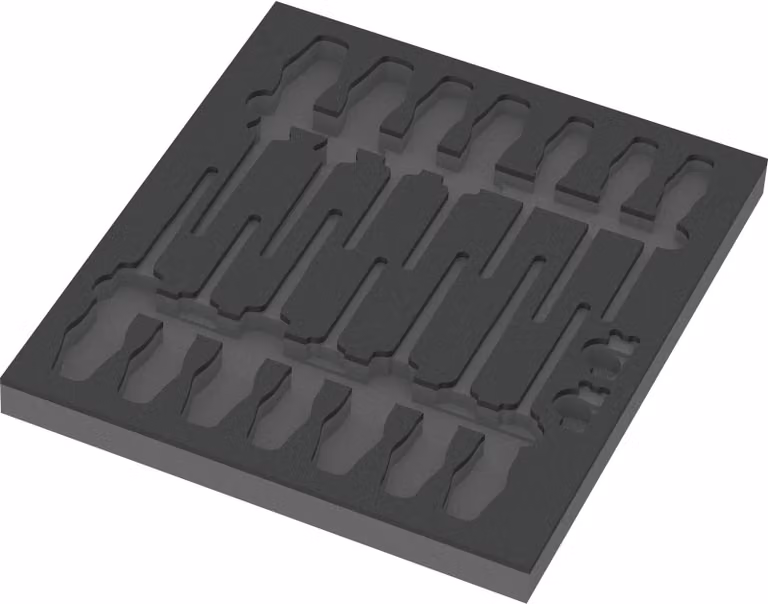Wera 9811 Set di cacciaviti VDE con inserto in schiuma 1, senza utensile, 344 x 30 x 392 mm