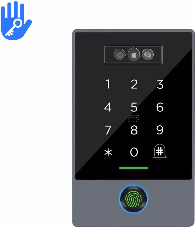 Sistema di controllo accessi BOT con tastiera, lettore di impronte digitali e riconoscimento del palmo della mano e del volto K3FR TTLock