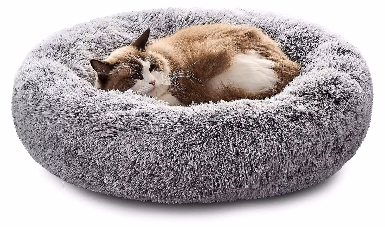Cuccia per cani - Ciambella - Lavabile - Grigio - 50 cm - Cuscino ortopedico per gatti