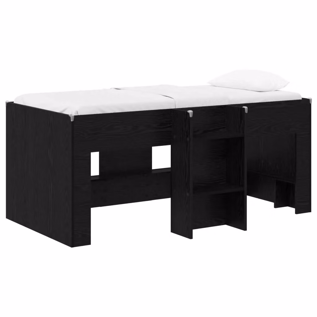 Letto alto singolo per bambini vidaXL in legno nero L: 160 cm, P: 80 cm, H: 163 cm – 2