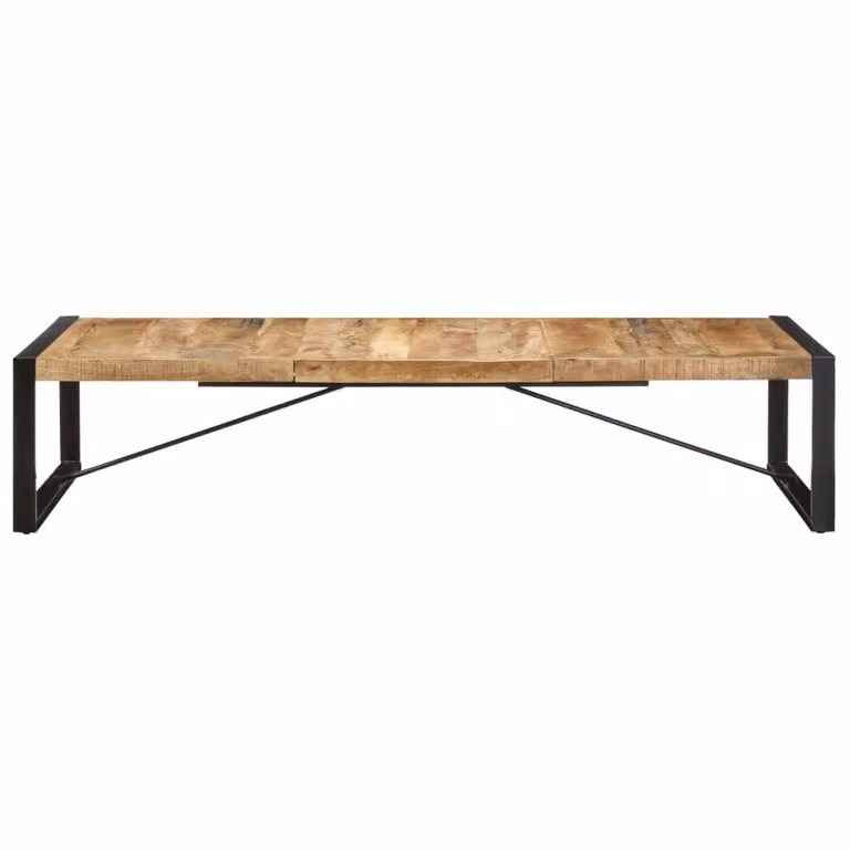 Tavolino da Salotto 180x90x40 cm in Legno di Mango Grezzo