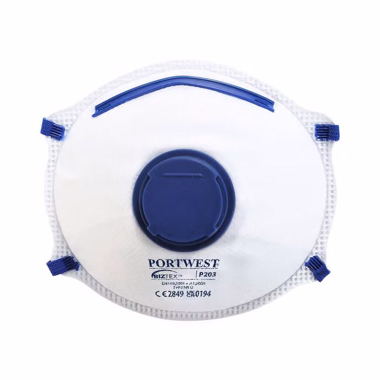 Portwest P203 FFP2 maschera per polveri fini in dolomite con valvola Bianco