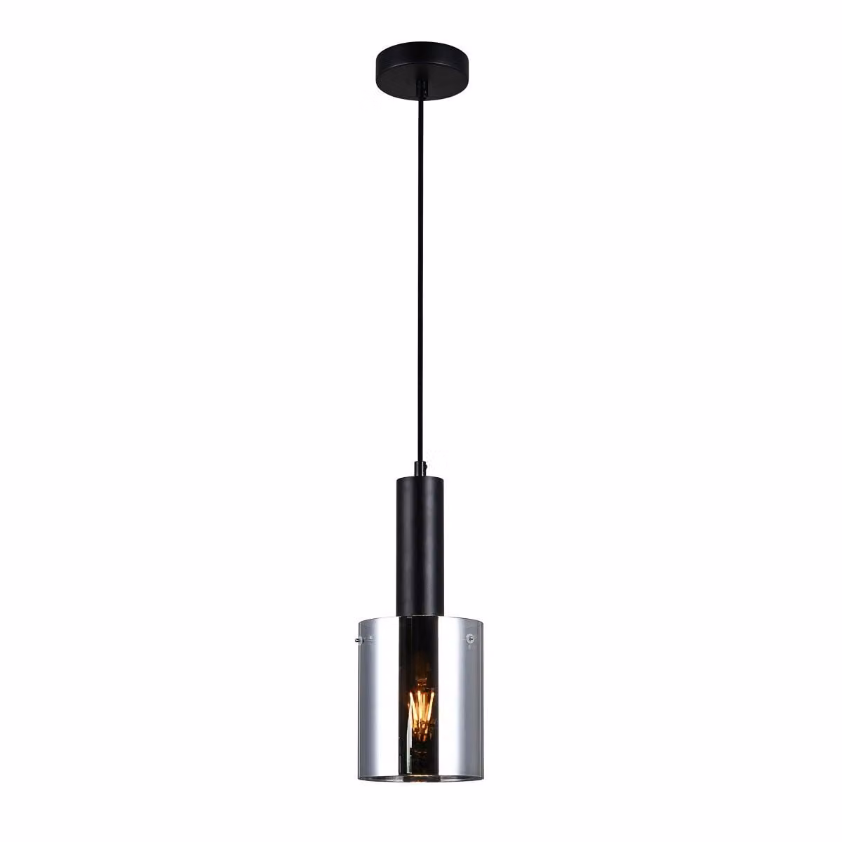 Italux Sardo, lampada a sospensione moderna in nero PND-5581-1-BK+SG