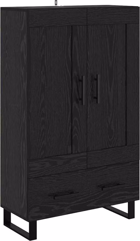 Credenza Rovere Nero 69,5 x 31 x 115 cm Legno multistrato