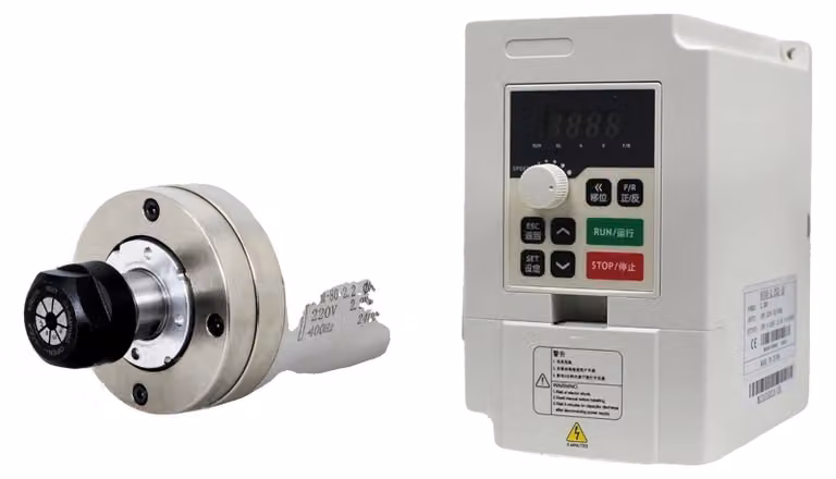 Motore a mandrino raffreddato ad acqua, 24.000 giri/min, inverter incluso, con VFD