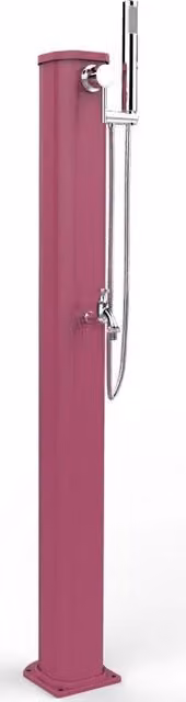 Doccia Tradizionale In Alluminio Jolly Go Con Doccetta Mobile E Lavapiedi Colore Fuxia Cv-Jg185/4003