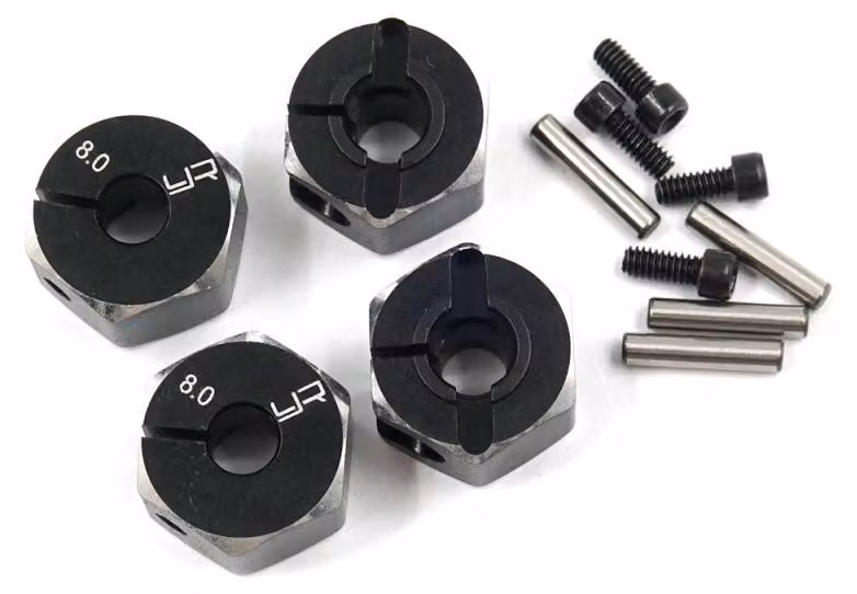Bulloni esagonali in alluminio per mozzi ruota, 12x8mm, confezione da 4 pezzi, colore nero