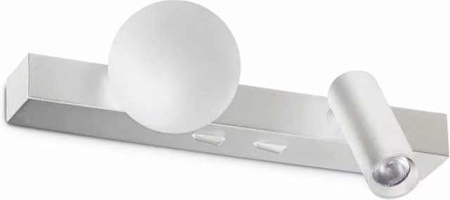 Applique da lettura LED Ideal Lux Ping Pong, orientabile, bianca, nera o oro/ottone