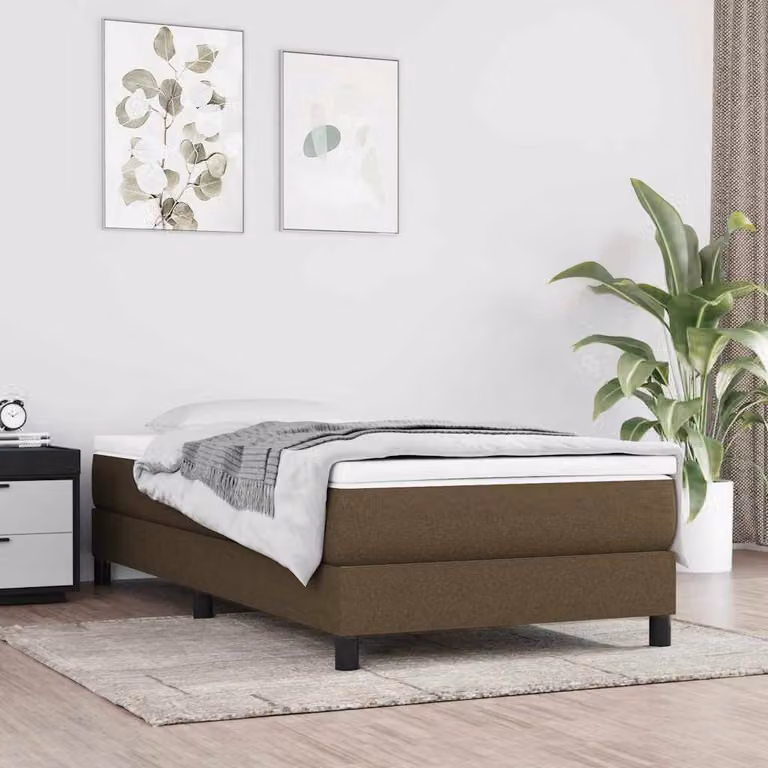 Materasso Ibrido vidaXL per Bambini in Tessuto Marrone e Bianco L 160 x P 80 cm