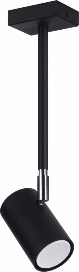 Faretto spot BRUNEO nero 1xGU10x10W in metallo, dimensioni: 33x6x10 cm, IP20, Pure Lume