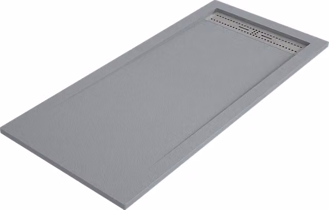 Piatto doccia BIDAI 90x120 cm Cemento griglia in acciaio