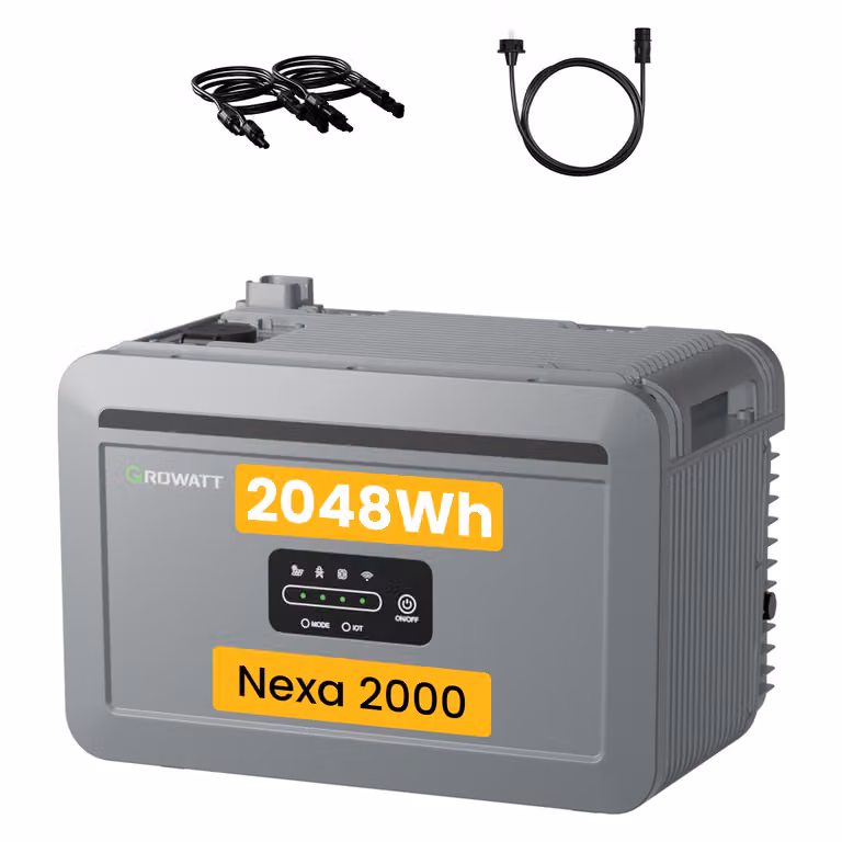Accumulo per centrali elettriche da balcone Powerness Accumulo Growatt NEXA 2000 Accumulo All-in-One da 2048Wh per centrali elettriche da balcone, (IVA 0%)