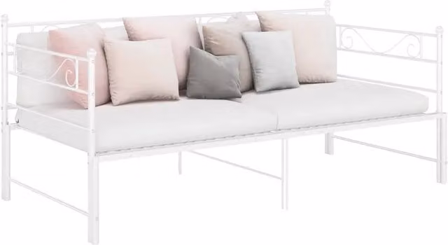 Telaio per divano letto estraibile vidaXL in metallo bianco L/P/H: 206.5 x 90 x 151 cm