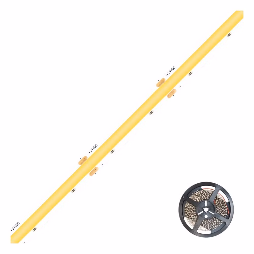 Striscia LED COB 5m 3000K - Nastro luminoso/filo/striscia 24V bianco C20242401002