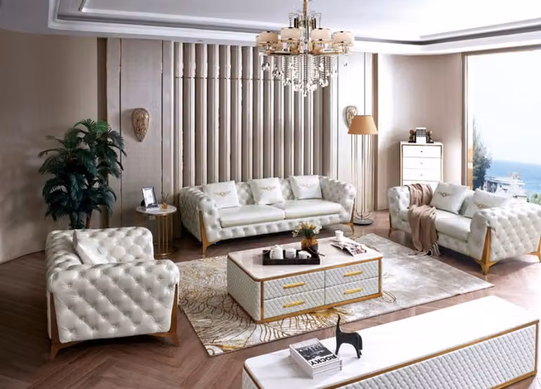 Italienische Luxus Möbel Wohnzimmer Sitz 3+2+1 Sofagarnitur Möbel Couch Sofa