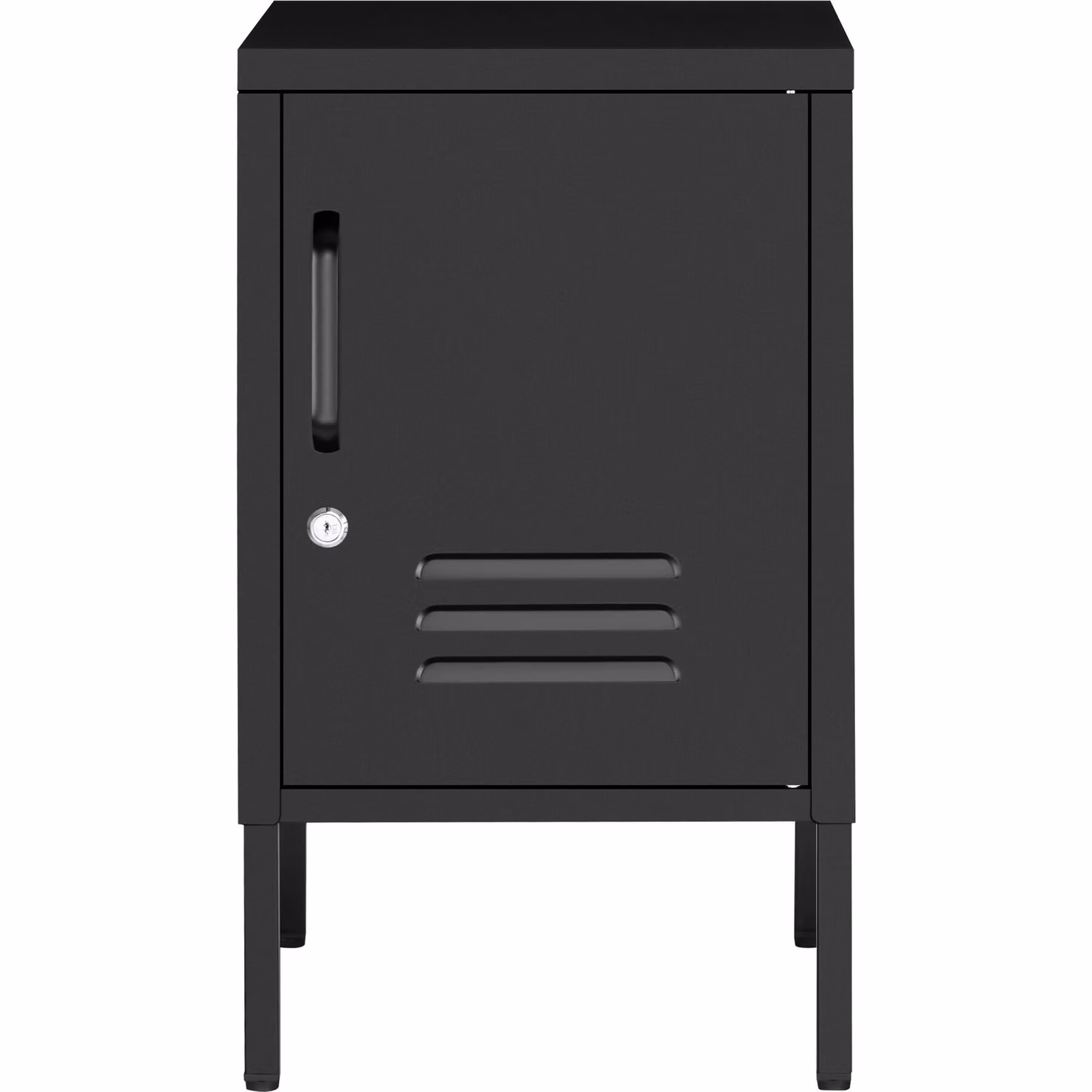 Comodino moderno tectake nero con canale integrato e serratura – 3