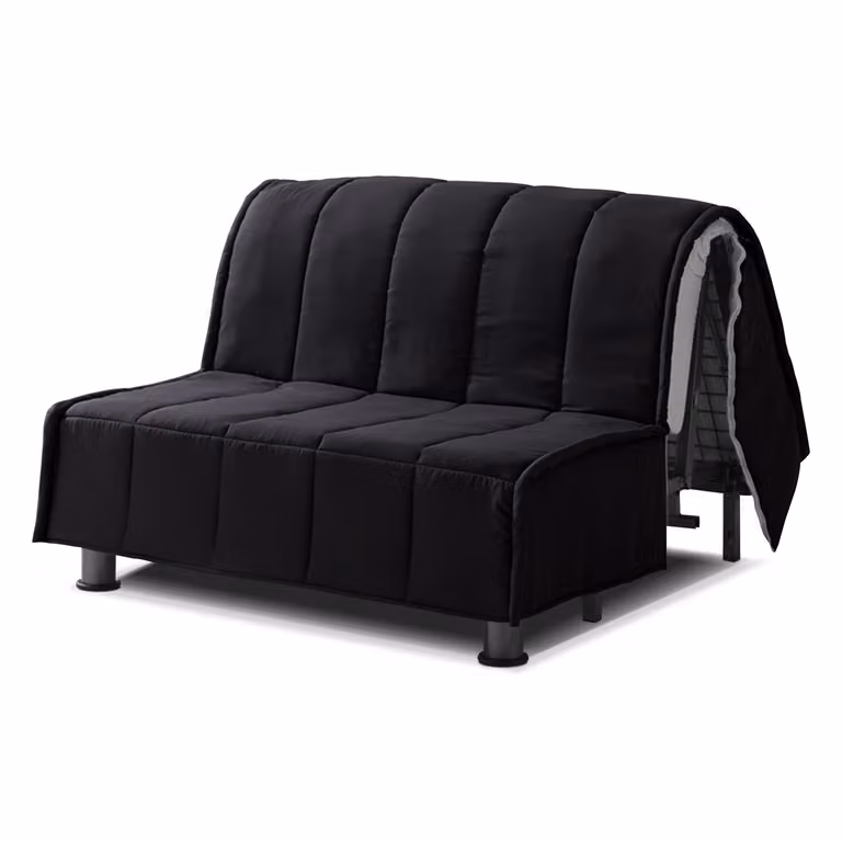Copertura Divano Letto + Cuscini EVENING 120x190 cm Nero