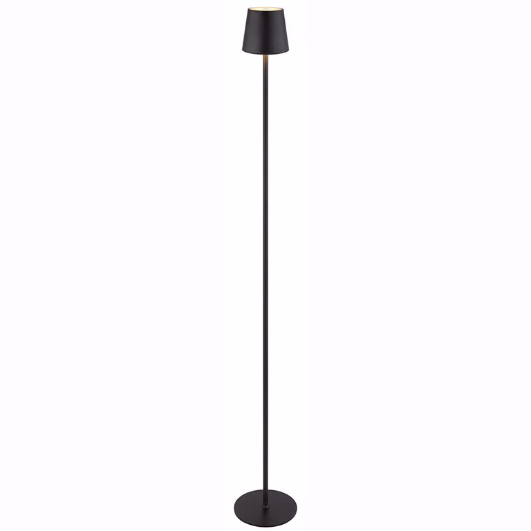 Lampada da terra a LED, nera, touch dimmer, IP44, H 120 cm