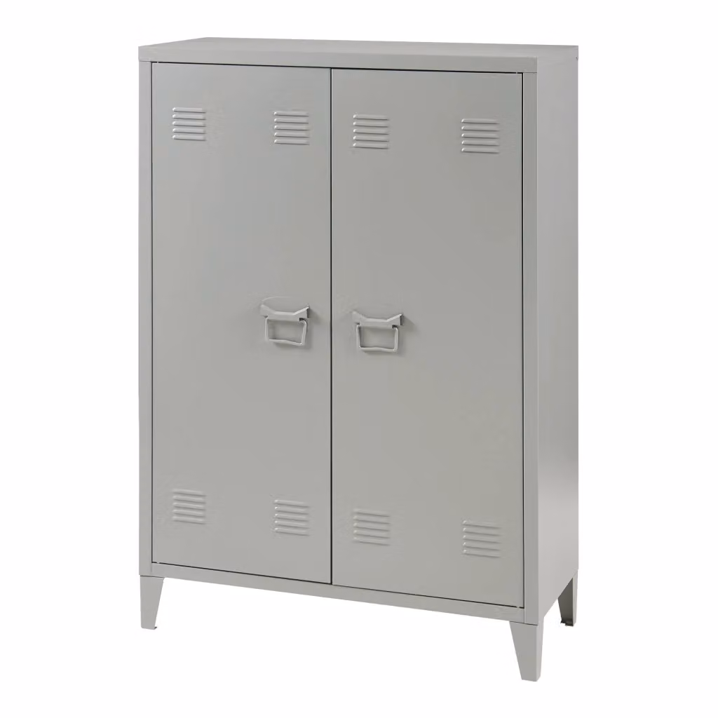 Armadietto da ufficio Oripää en.casa in acciaio grigio scuro opaco L: 110 cm, H: 75 cm, P: 33 cm – 2